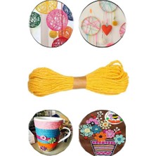 Renkli Jüt Kırnap Ipi 10 Metre 1 Adet Mumlu Kırnap Iplik Kendir Ip Doğal Renkli Ip Süsleme