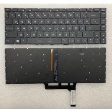 Nion Msi MS-16R4 MS-16R5 Uyumlu Notebook Klavye (Siyah Tr Aydınlatmalı)