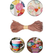 Renkli Jüt Kırnap Ipi 10 Metre 1 Adet Mumlu Kırnap Iplik Kendir Ip Doğal Renkli Ip Süsleme