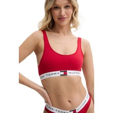 Tommy Hilfiger Kadın Kırmızı Bralet UW0UW05713 %90 Yenilenebilir Pamuklu Dikişsiz Rahatlık ile Üst Düzey Konfor