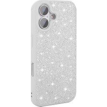 Başkenttekno Apple iPhone 16 Kılıf Parlak Taşlı Tasarım Pırlanta Kapak