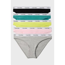 Calvin Klein Streç Pamuklu Düşük Bel Logolu 5 Pack Külot 000QD5208EWAD Bayan Külot 000QD5208E Wad