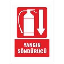 Yeni Yıldız Reklam Yangın Söndürücü 25X35CM Dakota Iş Güvenliği Uyarı Ikaz Levhası