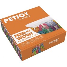 M-Pets Petjoy Feedme Bowl Seramik Kedi ve Köpek Mama Kabı Mix Color 300 ml