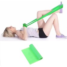 1.5 Metre Yeşil Yoga Pilates Egzersiz Bandı Terabant (Açık Uçlu - Orta Sert)
