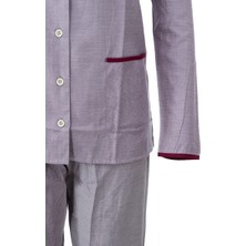 Ottoland Kadın Şık Klasik Model Pijama Takımı Premium %100PAMUK Poplin Kumaş Düğmeli Tarz Model Cepli