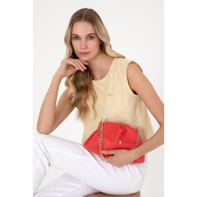 U.S. Polo Assn. Kadın Nar Çiçeği Kuzu Derisi Kol Çantası 50318231-VR039