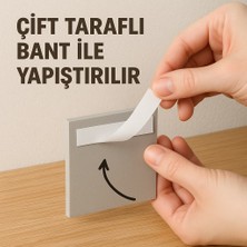 Yapışkanlı Siyah Kağıt Havluluk 3m Bantlı Delme Yok Sök Yapıştır