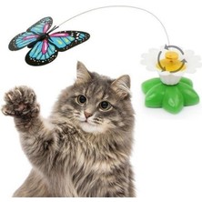 Hareketli Dönen Kelebek - Kedi Oyuncağı ( Pille Çalışır)