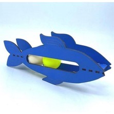 Kediler Için Ahşap 2 Toplu Eğimli Sevimli Balık Şeklinde Eğitim Amaçlı Oyuncak