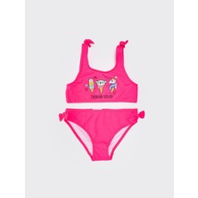 Fiyonklu Kız Çocuk Bikini Takım