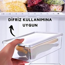 10'lu (5 Adet 500 ml + 5 Adet 2000 Ml) Dondurucu Uyumlu Kendinden Kapaklı Saklama Kabı
