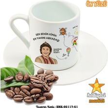 Hediyeci Market Prens Yerli Tekli Türk Kahvesi Fincanı - Kırık Beyaz - Hmk-00117-01