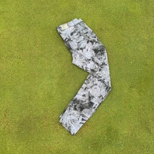 Alberto Mona Flower Jersey Düşük Bel Dar Paça Desenli Kadın Pantolon