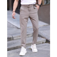 Wkm Erkek Casual Double Kumaş Yan Lastik Jogger Pantolon