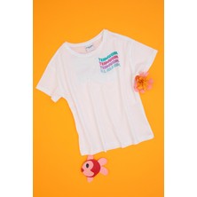U.s. Polo Assn. Kız Çocuk Beyaz Tişört 50300971-VR013
