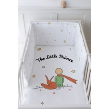 Tuğba Kuğu Bebek Başucu Koruyucu ve Baskılı Çarşaflı Uyku Seti - Pure Baby Serisi - Tilki ve Küçük Prens