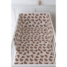 Tuğba Kuğu Bebek Başucu Koruyucu ve Baskılı Çarşaflı Uyku Seti - Iconic Serisi - Tiny Bear