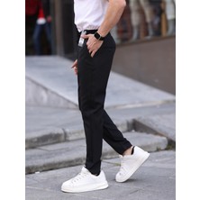 Wkm Erkek Casual Double Kumaş Yan Lastik Jogger Pantolon