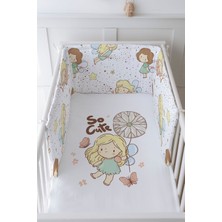 Tuğba Kuğu Bebek Başucu Koruyucu ve Baskılı Çarşaflı Uyku Seti - Iconic Serisi - Girl Dream