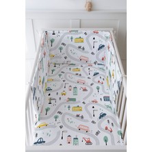 Tuğba Kuğu Bebek Başucu Koruyucu ve Baskılı Çarşaflı Uyku Seti - Iconic Serisi - Beep Beep