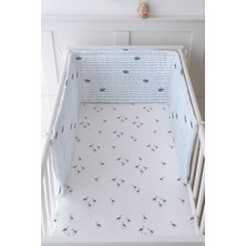 Tuğba Kuğu Bebek Başucu Koruyucu ve Baskılı Çarşaflı Uyku Seti - Iconic Serisi - Bird Sailor