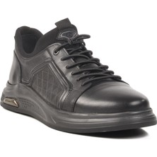 5Y2530 M Siyah Hakiki Deri Erkek Sneaker