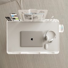 Move - N3 Yükseklik Ayarlı LED Aydınlatmalı Gri Laptop Sehpası