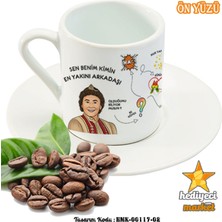 Hediyeci Market Prens Yerli Tekli Türk Kahvesi Fincanı - Kırık Beyaz - Hmk-00117-02