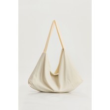 Clandestino Hardal Renkli Bohem Kumaş Çanta Astarlı Fermuarlı Şık Görünüm ve Geniş İç Hacim