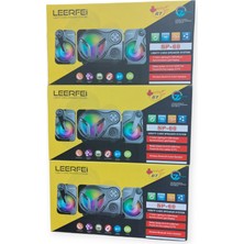 Leerfei Sp-60 Fm Radyo + Sd Kart + Wireless Bluetooth + USB Destekli LED Ambians Işıklı 2+1 Hoparlör Set
