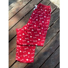 Yazlık Yumuşak Dokulu Pijama Altı Love Desenli