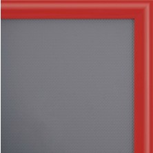 Alüminyum Açılır Kapanır Çerçeve Gönye Köşe - A1 - 60 x 84  cm  - Kırmızı - 25MM