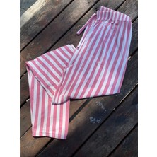 Yazlık Yumuşak Dokulu Pijama Altı Çizgili
