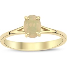 Opal Oval Tektaş Yüzük