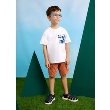 Mayoral Erkek Çocuk Tshirt - Mayoral - Beyaz - 7 Yaş - 3032-BEYAZ-7 Yaş