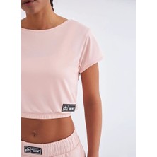 Kappa 321f4sww71 W Authentic Tier1 Lamara Bisiklet Yaka Regular Fit Düz Pembe Kadın T-Shirt