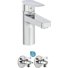 Artema Flow Square Lavabo Bataryası + 2'li Ara Musluk