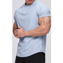 Ghassy Co. Erkek Running Sports Reglan Oval Kesim Penye T-Shirt