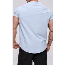 Ghassy Co. Erkek Running Sports Reglan Oval Kesim Penye T-Shirt