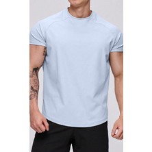 Ghassy Co. Erkek Running Sports Reglan Oval Kesim Penye T-Shirt
