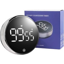Mutfak ve Ders Için Dijital Zamanlayıcı, LED Ekranlı, Mıknatıslı, Kronometre, Alarm, Geri Sayım