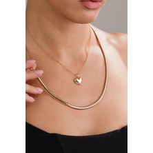 Rose Gold Kalpli Kombin Kolye