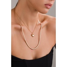 Rose Gold Kalpli Kombin Kolye