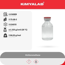 Zürih Ticaret Diklorometan (Metilen Klorür) 1 Litre Cam Şişe (CAS No : 75-09-2)