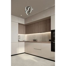 Ey Shop Modern Siyah Venüs Model 3 Renk (Beyaz & Sarı & Günışığı) Lüks LED Avize