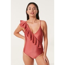 C&city İnce Askılı Volumlü Mayo 7537 Kiremit