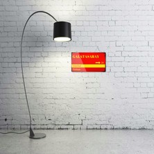 Galatasaray Metal Posteri - Sokak Tabelası Görünümlü Parlak Tablo / Eskitme
