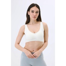 C&city Balensiz Dikişsiz Lazer Çıkarılabilir Pedli Sütyen C26125 Ekru