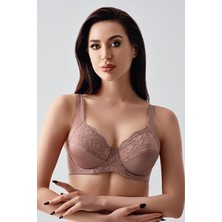 C&city Dantel Detaylı Minimizer Sütyen C12305 Vizon